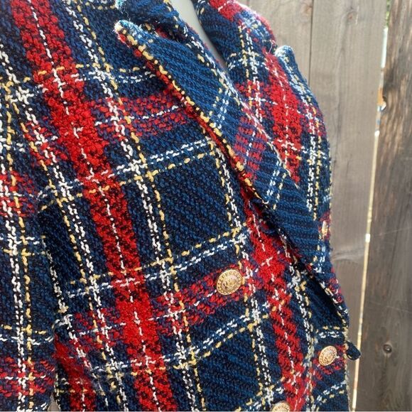 Blank NYC Plaid Double Breasted Prep School Blazer size Large - Picture 13 of 16